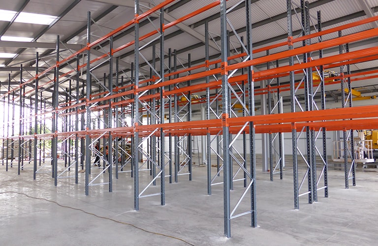 Industrial Racking Installation in Open Warehouse