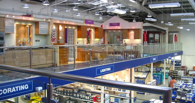 Retail Mezzanine Handrails Edge Protection