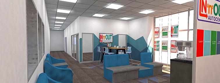 3D Warehouse Office Design