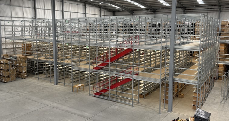 UK Largest 3 Tier Shelving Installation