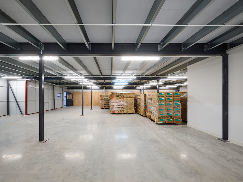 underside of mezzanine floor installed in Nottingham