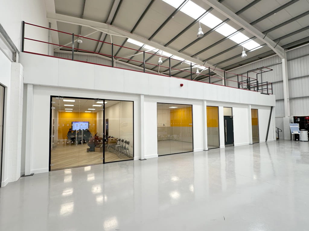 Dmezzanine floor with pallet gate in Dartford Kent UK