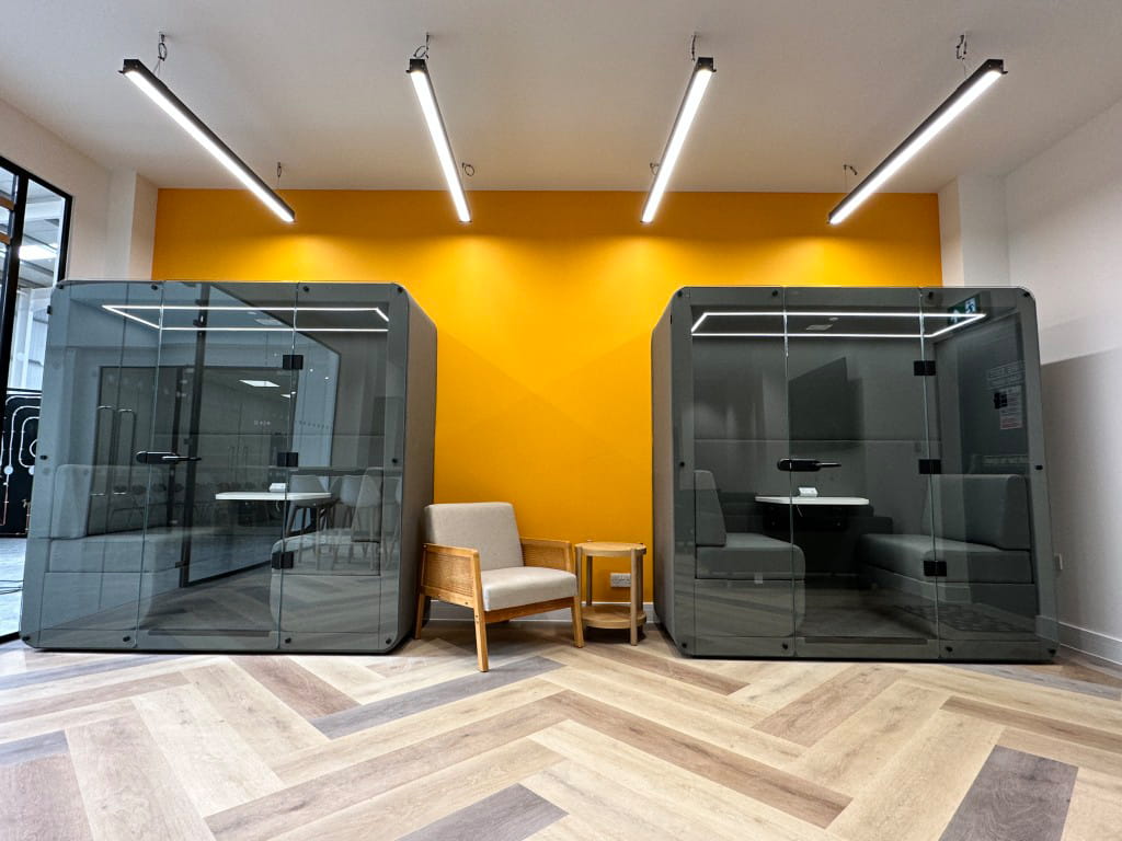 mezzanine meeting booths
